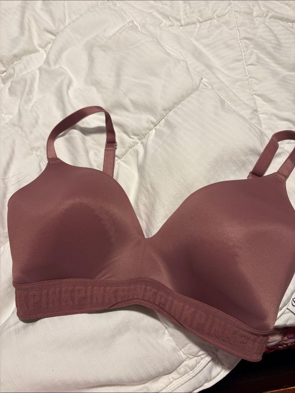 PINK Victoria's Secret Smooth Molded Bra in Dusty Rose
